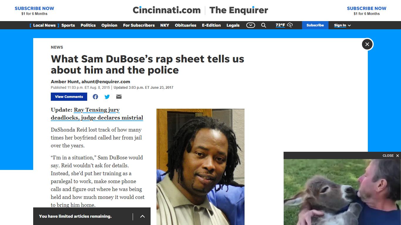 What Sam DuBose’s rap sheet tells us about him and the police
