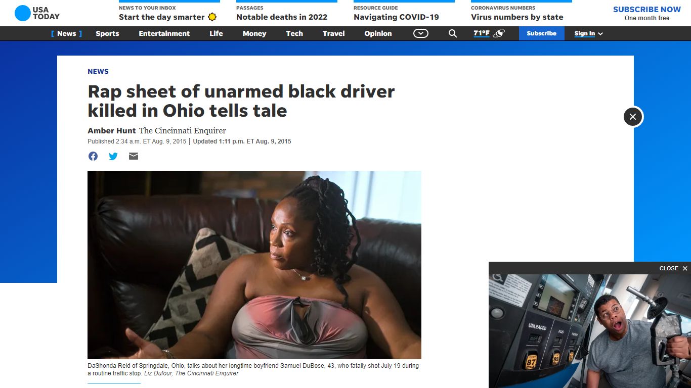 Rap sheet of unarmed black driver killed in ... - USATODAY.com